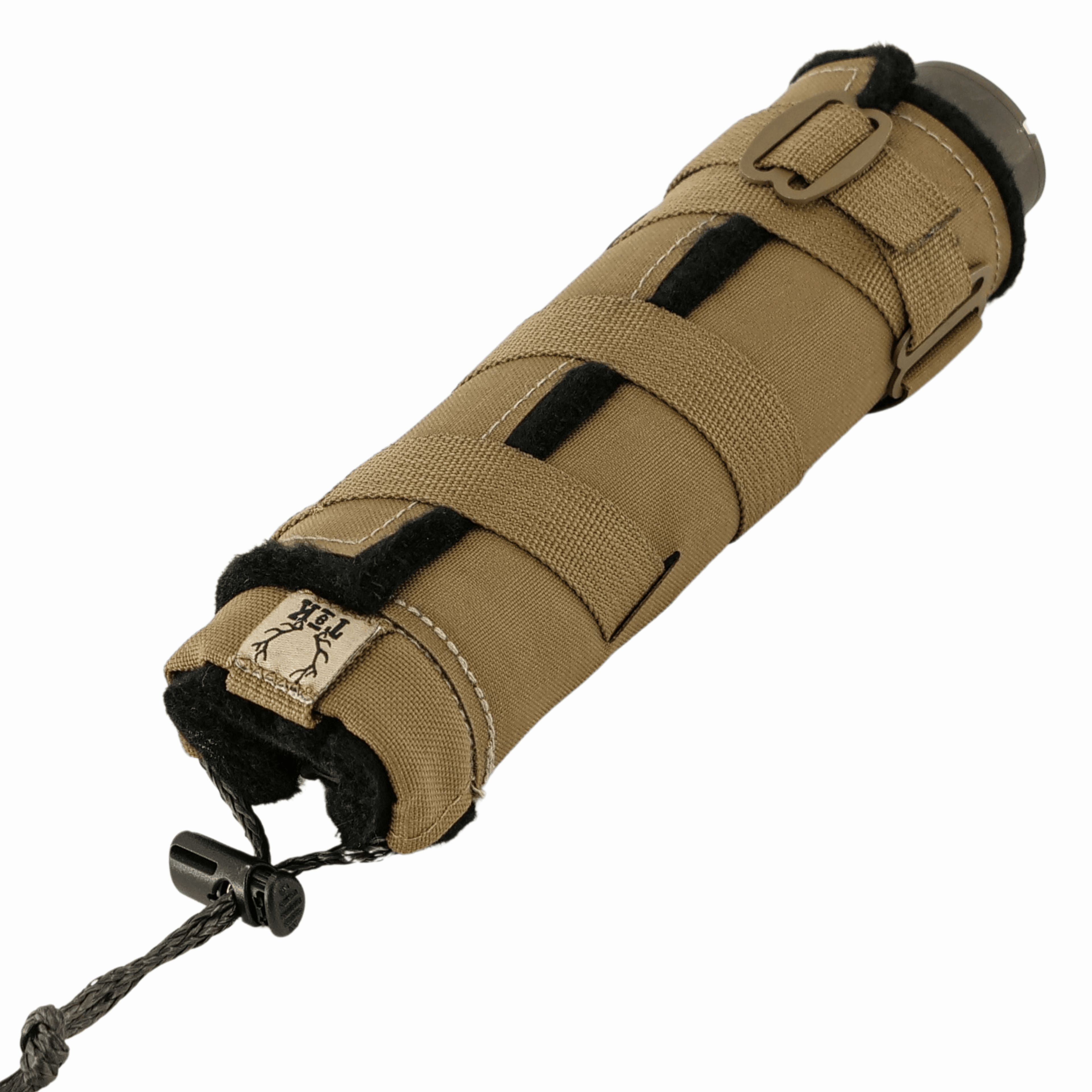Coyote Brown T & K Suppressor Cover for long range shooting and hunting