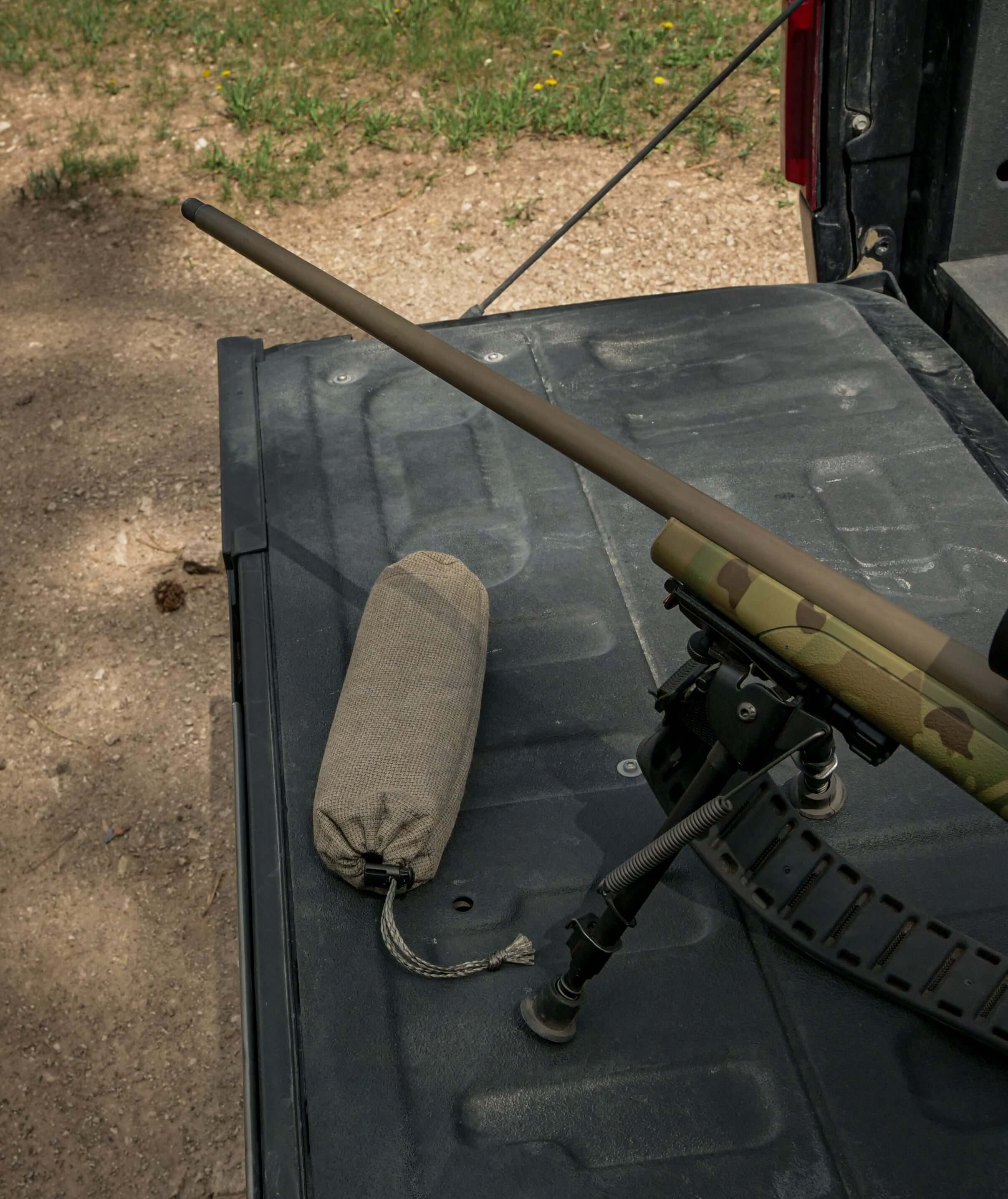 T & K Khaki Hot Sock can storage when off the rifle