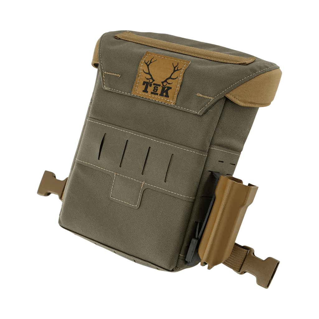 Coyote Brown Kydex Magazine Holster On T & K Gen 3.1 Binocular Harness