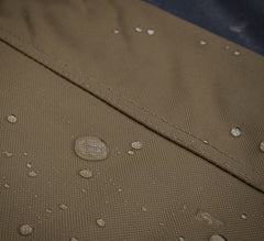 T & K Leg Gaiters Cordura Fabric showing water resistance 
