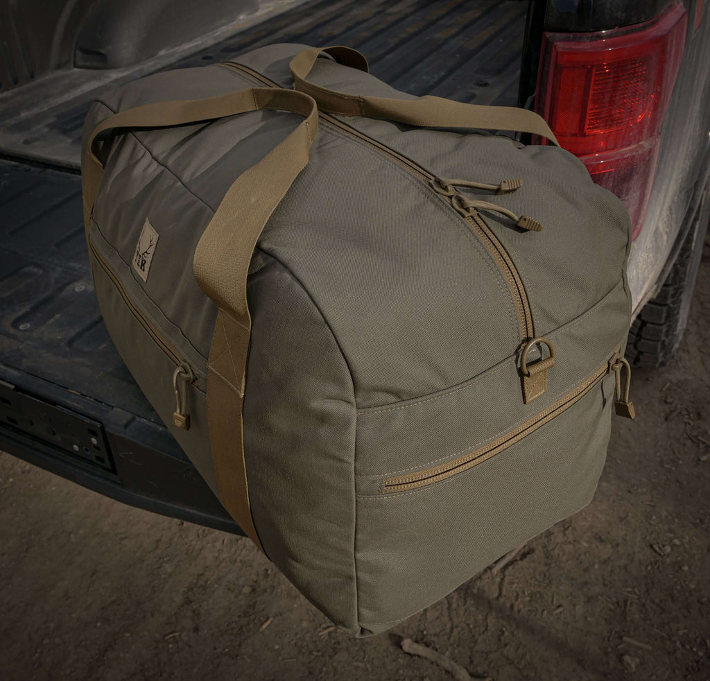 Ranger Green Duffle Bag being used in the field